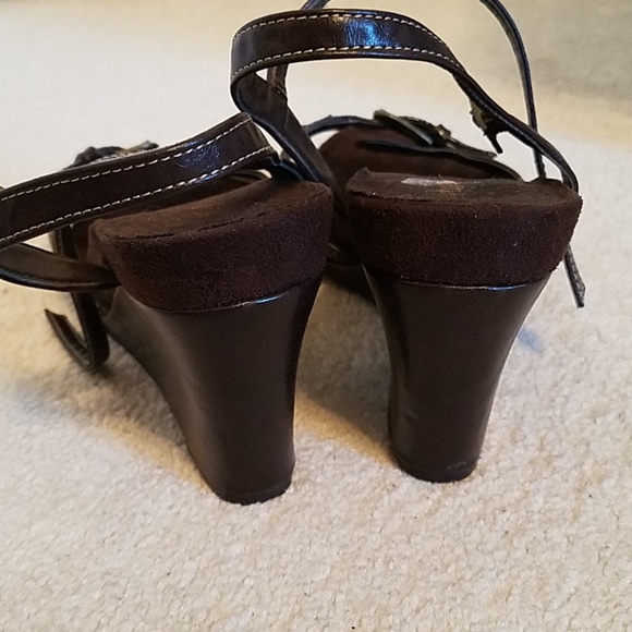 Brown Wedge Heels - Picture 3 of 5